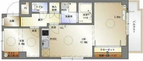 ファミール荒江【2階】の間取り