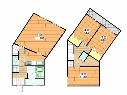 須賀町アパートメント【1階】の間取り