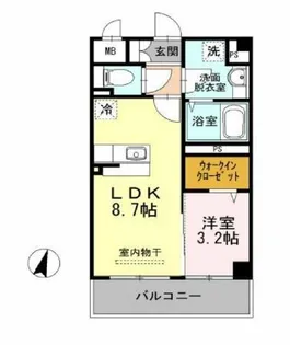 コンフォールパピヨン【2階】の間取り