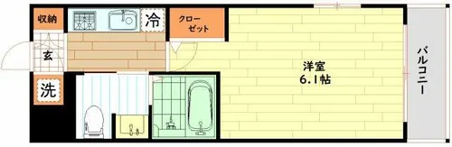 エスリード福島WEST【10階】の間取り