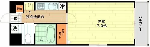 ジュネーゼグラン福島ミラージュ【12階】の間取り