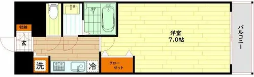プレサンス水都OKAWA【11階】の間取り