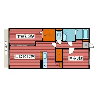 グリーンネックレス【302号室】の間取り