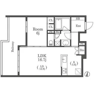 グランドメゾン平尾ザ・スタイル202【2階】の間取り