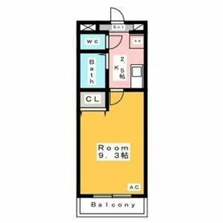 A・City今本町【106号室】の間取り