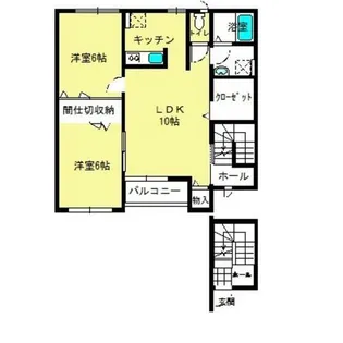 フラッツ秋桜【203号室】の間取り