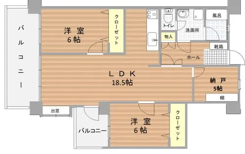 アンピールメゾン黒門【803号室】の間取り
