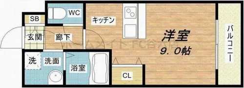 VEGA玉造【4階】の間取り