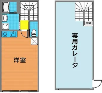 (仮称)東灘高架下ガレージハウス【A-1号室】の間取り
