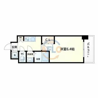 グランカーサ高井田【312号室】の間取り