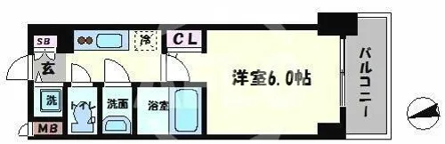S-RESIDENCE南堀江【13階】の間取り