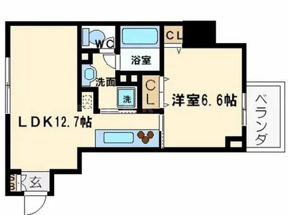 RIDGE北堀江【6階】の間取り