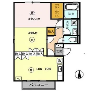 ファミールコート【2階】の間取り