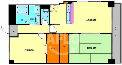 ライフ野江【5階】の間取り