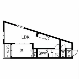 the GARDEN 金山【202号室】の間取り