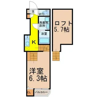 ハーモニーテラス白金【2階】の間取り