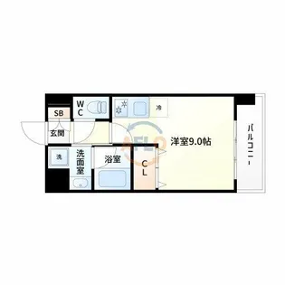 ルーヴェンブルン豊津【4階】の間取り