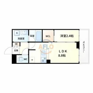 F-Crest Shin-Osaka【3階】の間取り