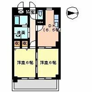 第3タジックビル【6階】の間取り