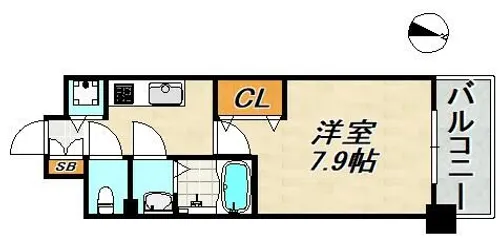 Luxe神戸WEST【3階】の間取り