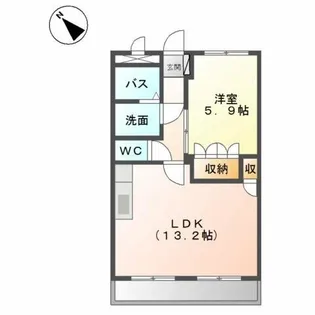 サンビレッジ翔Ⅱ【2階】の間取り