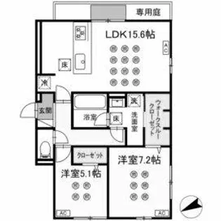 イゾラ【1階】の間取り