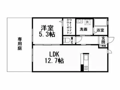リアンサンクA棟【1階】の間取り