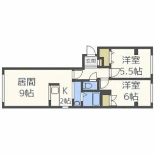 ノインフォーゲル【401号室】の間取り