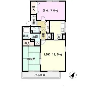 兵庫県神戸市須磨区大手町5丁目【アパート】の間取り