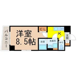 ゲートウェイ尾頭橋【4階】の間取り
