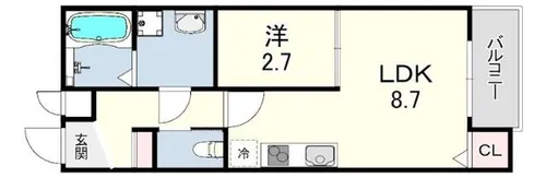 CROUD立花【2階】の間取り