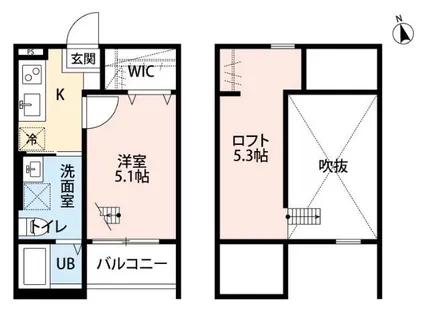 L’endroit apaisant 新守町【2階】の間取り