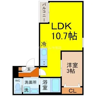 Warren nakashiotaⅡ【2階】の間取り