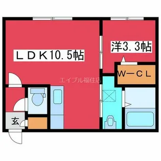 CITY RESIDENCE月寒西【3階】の間取り