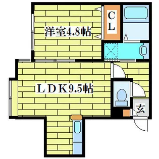 ロンタン清田【203号室】の間取り