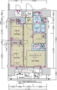 プレサンス長田レジェール【7階】の間取り