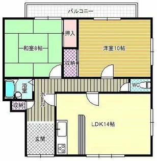 ハイム城山5【2階】の間取り