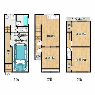大阪府大阪市平野区長吉長原西4丁目【一戸建】の間取り