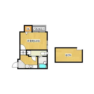 ベネフィスタウン箱崎東Ⅵ【203号室】の間取り