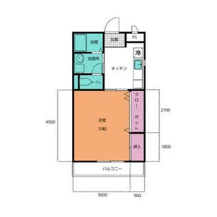 プレステージ明下【203号室】の間取り