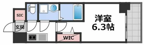 ファーストフィオーレ京橋ブレイニー【7階】の間取り