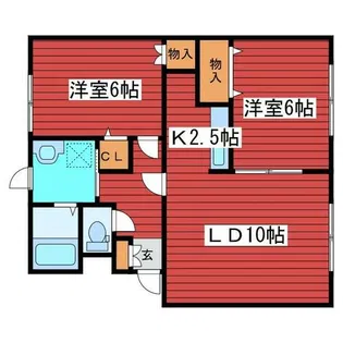 フロームT福住【B201号室】の間取り
