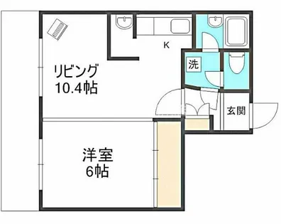 リバーサイド共応(3F建)【306号室】の間取り