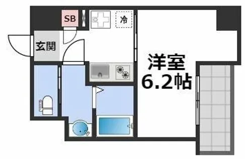 ArtizA森ノ宮D.C.【3階】の間取り
