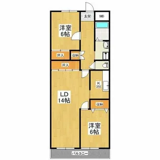 エスト深井【2階】の間取り