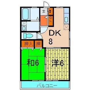 グランパーチェ白浜【2階】の間取り