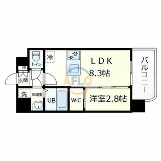 エスリード ザ・レーヴ大阪【4階】の間取り