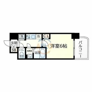 エスリードザ・レーヴ大阪【3階】の間取り