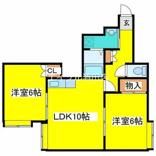 ピアコート平岡E【201号室】の間取り