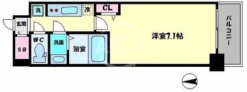 ファステート難波グランプリ【3階】の間取り